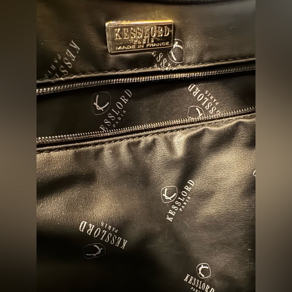 RARE Kesslord Paris France ๐ซ๐ท Leather Stylish Black and White Tote Bag Handbag - Picture 14 of 17